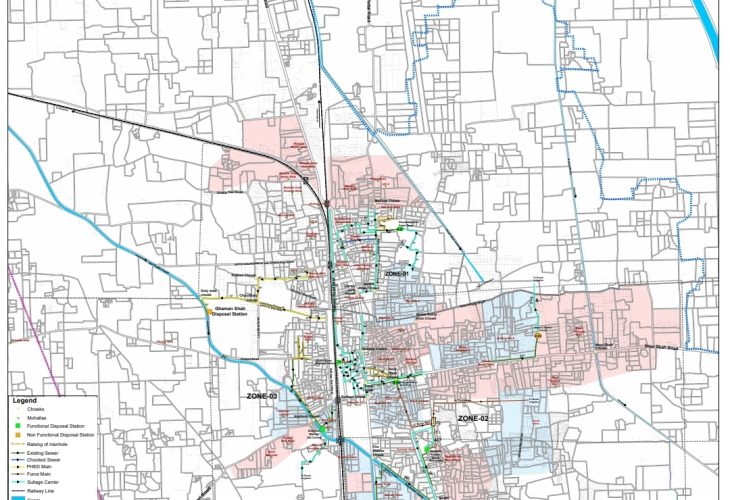 Sewerage Map Kot Addu City 2023 - Kotaddu